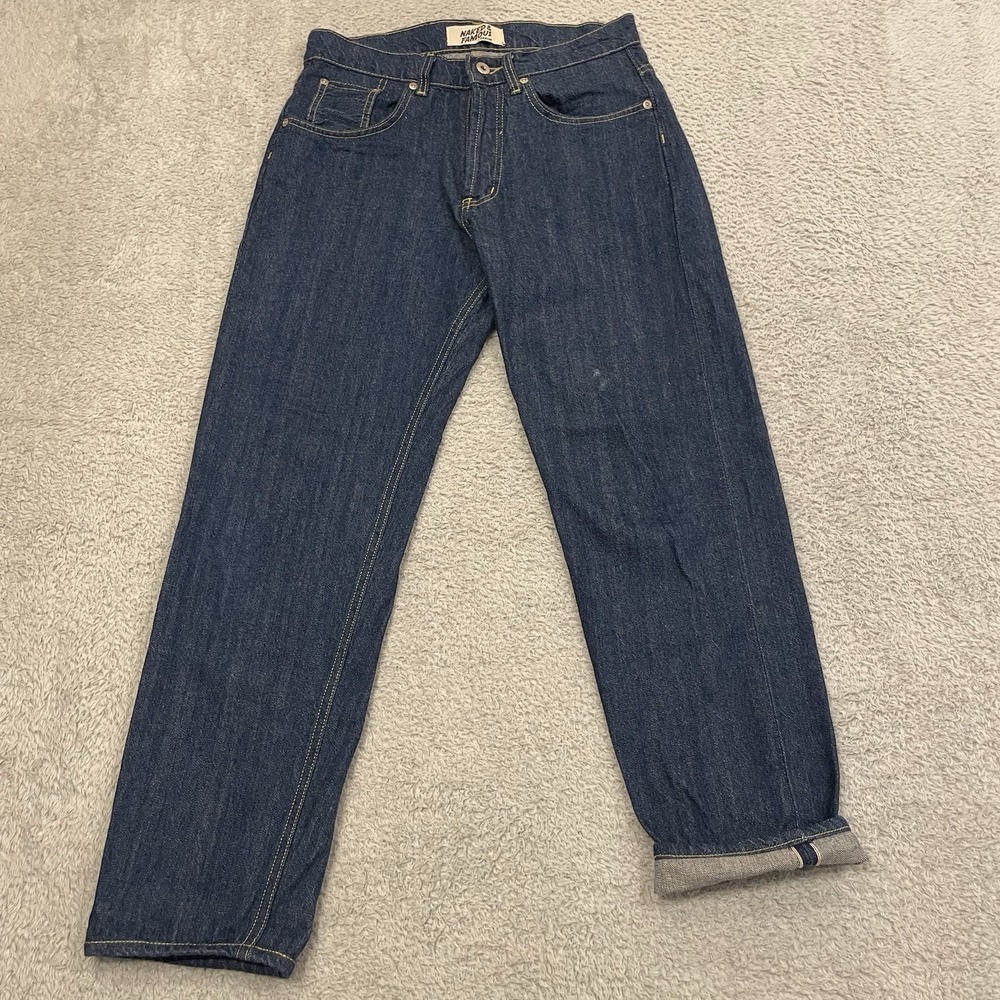 Naked and Famous Easy Guy Selvedge Jeans Mens 28 (29x27) New Frontier Button Fly